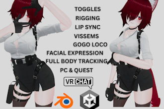 create custom vrchat avatar furry fursona vr character vtuber model vrm anime