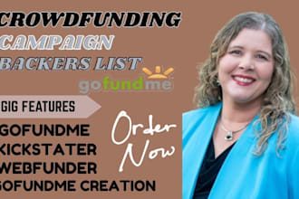 generate verified crowdfunding backers list for kickstarter indiegogo gofundme