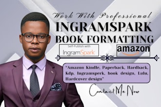 do ebook formatting for kindle, smashwords, lulu, ingramspark, and PDF to epub