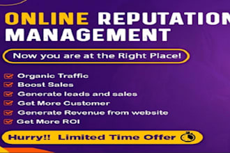 restore your online reputation, remove bad links and improve seo