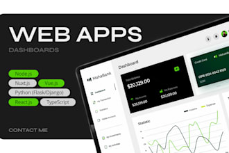 make interactive web app with react js or vue js, three js, typescript, python