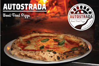 design a minimalist creative custom pizza restaurant logo