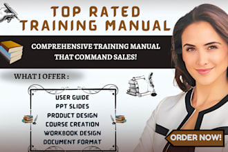 create manual design training manual user guide instructional manual with canva