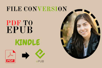 do the ebook conversion from PDF, word, indesign into epub, kindle formats
