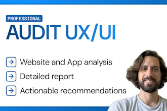audit your website or app UX UI and give actionable recommendation