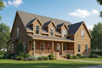 do 3d realistic chalet house, cabin house, tiny house, frame house, kiosks