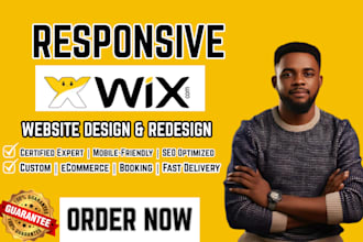 design wix website, redesign wix website or wix ecommerce website with SEO