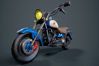 sculpt realistic 3d motorcycle, 3d model remesh, rebrand motorcycle parts, rhino