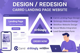 design or redesign mobile optimized strikingly website with full SEO setup