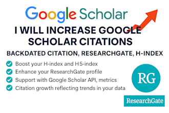 increase google scholar citations, backdated citation, researchgate, h index
