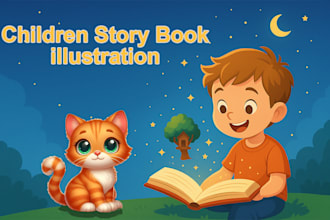 do children story book illustration using ai and midjourney