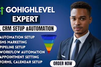 gohighlevel CRM setup pipeline automation a2p 10dlc workflow migration ai agent