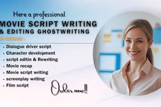 dofeature movie script screenplay movie comedy film script writing an formatting