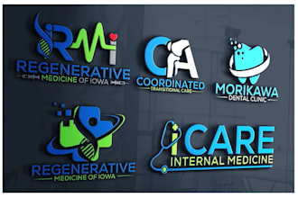 design healthcare medical pharmacy and dental wellness logo