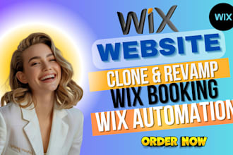 design wix website,revamp wix studio,clone,edit wix,wix booking,wix automation