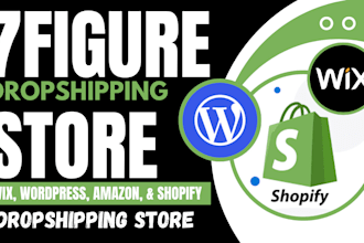 build 7figure dropshipping store wix shopify wordpress amazon dropshipping store