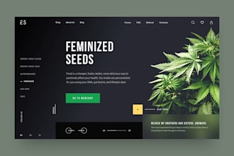 design cbd oil hemp cannabis ecommerce online store website
