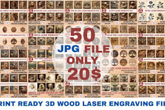 do 3d laser engraving, 3d cnc design, 3d bas relief, 3d printing stl etc