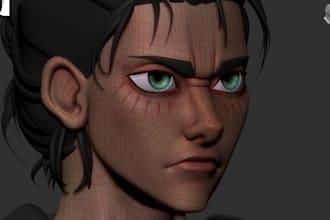 fix zbrush sculpt, retopologize 3d character, optimize mesh model for game