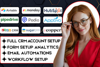 setup airtable monday hubspot crm pipdrive podio crm zoho crm sugar crm appitivo