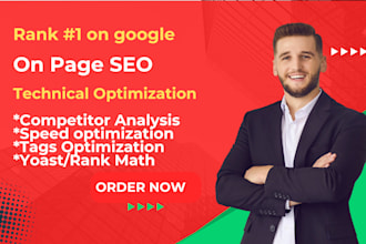 provide onpage SEO technical optimization for you wordpress website rank math