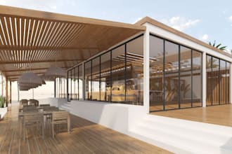 design cgi 3d interiors for luxury hotels, resort, beach house, airbnb vacation
