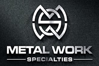 design modern fabrication metal shop logo