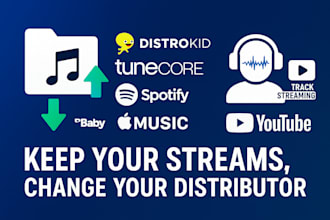 change your music distributor, transfer your songs and keep your track streaming