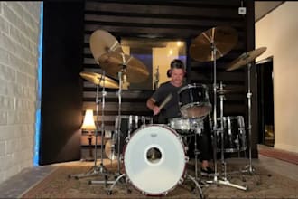 record drums in the styles of rock, punk, meta rock, country, indie