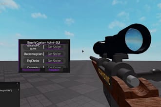 do roblox gun, gui system, combat system, roblox builder, roblox scripter