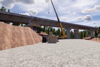 design high quality 3d bridge, road, and any civil infrastructure layouts