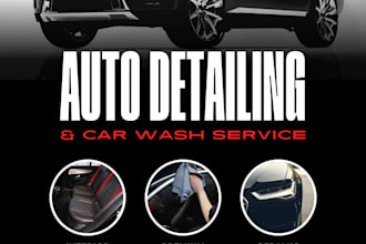 design automobile flyer business flyer postcard auto detailing marketing flyer