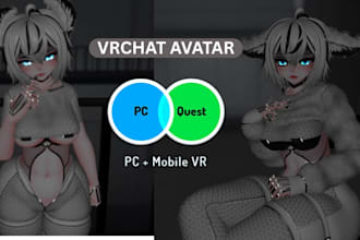 do vr character furry avatar 3d vtuber model nsfw vrc character vrchat avatar