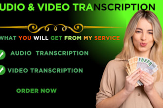 transcribe audio and do video transcription within 24 hours