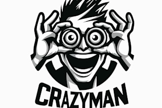 do attractive modern minimalist business comedy logo design