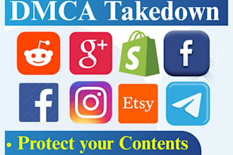 dmca takedown notice to remove copyright,leaked content of google,reddit,ig,fb,x