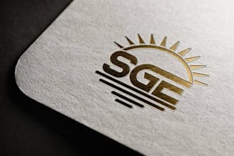 custom sun logo  sunshine, solar, wellness and nature inspired brand design