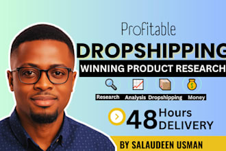 do winning product market research, dropshipping description and optimization
