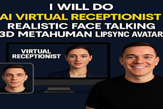 do ai virtual receptionist realistic face talking 3d metahuman lipsync avatar