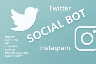 code reddit bot, twitter x bot, instagram api bot, tiktok bot, youtube bot