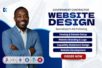 design redesign a business website to win government contract sam gov wosb  llc