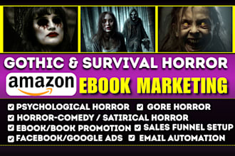 do USA amazon kindle ebook promotion gothic horror thriller book sales marketing
