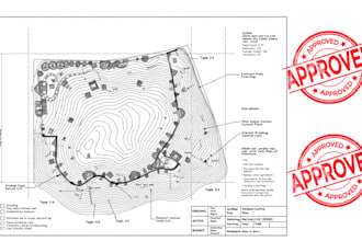 make grading plan, erosion control and drainage plans with seal and stamp