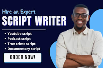 write true crime script,  short drama,  podcast and youtube script writing