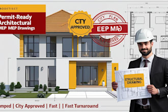 draw render stamp 2d floor plan mep house plan architectural stamp city permit