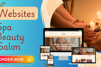 design a premium spa, massage, and salon website with booking functionality, seo