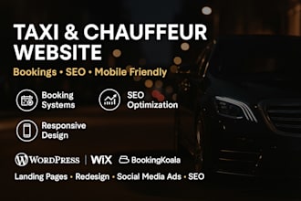 design taxi booking website chauffeur website taxi booking leads social media ad