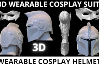 3d cosplay helmet mandalorian helmet cosplay prop design cosplay armor 3d model