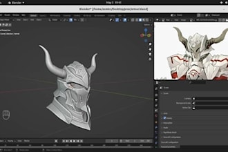 model 3d cosplay, halloween mask, wearable cosplay, props for printing