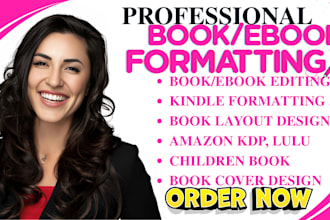 do book formatting, layout ebook design, format non fiction novel, children book
